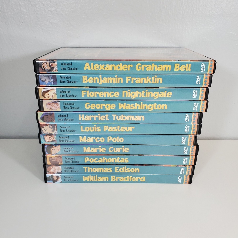 Nest Entertainment Animated Hero Classics History Stories 11 DVD Lot Bundle